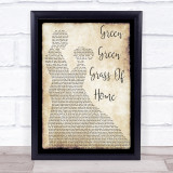 Tom Jones Green Green Grass Of Home Man Lady Dancing Song Lyric Quote Print