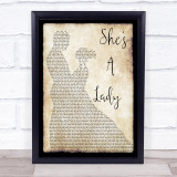 Tom Jones She's A Lady Man Lady Dancing Song Lyric Quote Print
