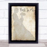 Blue Best In Me Man Lady Dancing Song Lyric Quote Print