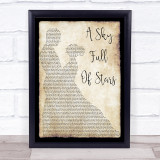Coldplay A Sky Full Of Stars Man Lady Dancing Song Lyric Quote Print