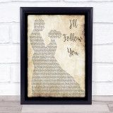 Shinedown I'll Follow You Man Lady Dancing Song Lyric Quote Print