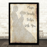 Stardust Music Sounds Better with You Man Lady Dancing Song Lyric Quote Print