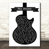 Madness The Prince Black & White Guitar Song Lyric Quote Print