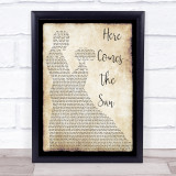 The Beatles Here Comes The Sun Song Lyric Man Lady Dancing Quote Print