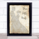 Bob Marley Three Little Birds Song Lyric Man Lady Dancing Quote Print