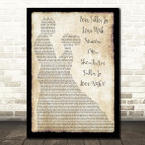 Buzzcocks Ever Fallen In Love With Someone (You Shouldn't've Fallen In Love With) Man Lady Dancing Song Lyric Print