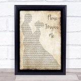 David Gray Please Forgive Me Man Lady Dancing Song Lyric Print
