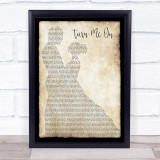 Norah Jones Turn Me On Man Lady Dancing Song Lyric Print