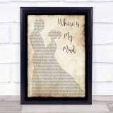 Pixies Where is My Mind Man Lady Dancing Song Lyric Print