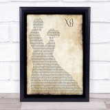 Beyoncé XO Man Lady Dancing Song Lyric Print