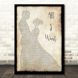 Kodaline All I Want Man Lady Dancing Song Lyric Print
