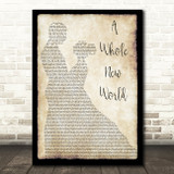 Peabo Bryson & Regina Belle A Whole New World Man Lady Dancing Song Lyric Print