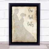 Adele One And Only Song Lyric Man Lady Dancing Quote Print