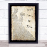 Anastacia You'll Never Be Alone Song Lyric Man Lady Dancing Quote Print