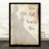 Eagles Love Will Keep Us Alive Song Lyric Man Lady Dancing Quote Print