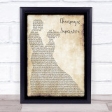 Oasis Champagne Supernova Song Lyric Man Lady Dancing Quote Print
