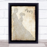 Shawn Mendes Mercy Song Lyric Man Lady Dancing Quote Print
