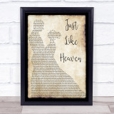 The Cure Just Like Heaven Song Lyric Man Lady Dancing Quote Print