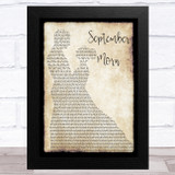 Neil Diamond September Morn Man Lady Dancing Song Lyric Music Art Print