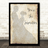 Chicago You're The Inspiration Man Lady Dancing Song Lyric Quote Print