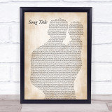 Any Song Lyrics Custom Father & Baby Song Lyric Print