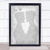 Any Song Lyrics Custom Two Men Gay Couple Wedding Grey Song Lyric Print