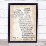 Any Song Lyrics Custom Mother & Child Song Lyric Print