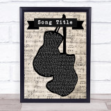Any Song Lyrics Custom Music Script Boxing Gloves Song Lyric Print