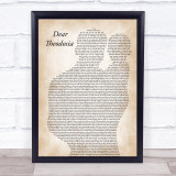Lin-Manuel Miranda & Leslie Odom Jr. Dear Theodosia Father & Baby Song Lyric Print
