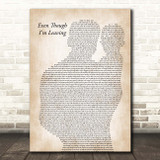 Luke Combs Even Though I'm Leaving Father & Baby Song Lyric Print