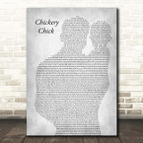 Frank Sinatra Chickery Chick Father & Baby Grey Song Lyric Print