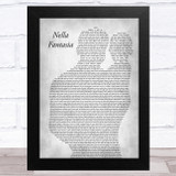 Sarah Brightman Nella Fantasia Father & Baby Grey Song Lyric Music Art Print
