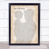 Charlie Puth One Call Away Father & Child Song Lyric Print