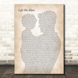 David Bowie Life On Mars Father & Child Song Lyric Print