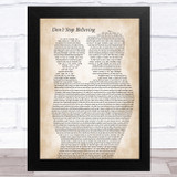 Journey Don't Stop Believing Father & Child Song Lyric Music Art Print