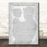 Queen No-One But You (Only The Good Die Young) Father & Child Grey Song Lyric Print