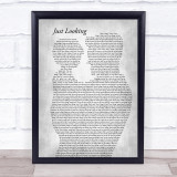 Stereophonics Just Looking Father & Child Grey Song Lyric Print