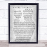 Zac Brown Band The Man Who Loves You The Most Father & Child Grey Song Lyric Print