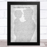 Stevie Wonder I Just Called To Say I Love You Father & Child Grey Song Lyric Music Art Print