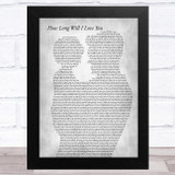 Ellie Goulding How Long Will I Love You Father & Child Grey Song Lyric Music Art Print