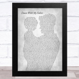Luther Vandross Dance With My Father Father & Child Grey Song Lyric Music Art Print