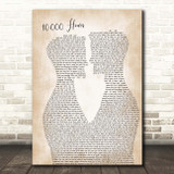 Dan + Shay & Justin Bieber 10,000 Hours Two Men Gay Couple Wedding Song Lyric Print