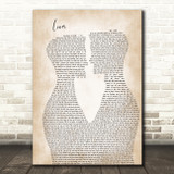 Taylor Swift Lover Two Men Gay Couple Wedding Song Lyric Music Art Print