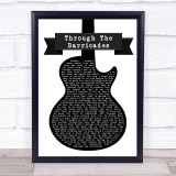 Spandau Ballet Through The Barricades Black & White Guitar Song Lyric Print