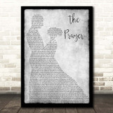 Andrea Bocelli & Celine Dion The Prayer Grey Man Lady Dancing Song Lyric Print