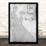 The Shires I Just Wanna Love You Grey Man Lady Dancing Song Lyric Print