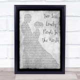 Air Supply Two Less Lonely People In The World Grey Man Lady Dancing Song Lyric Print