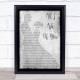 Jackie Evancho All I Ask Of You Grey Man Lady Dancing Song Lyric Print