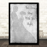 John Cougar Ain't Even Done With The Night Grey Man Lady Dancing Song Lyric Print