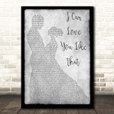 John Michael Montgomery I Can Love You Like That Grey Man Lady Dancing Song Lyric Print